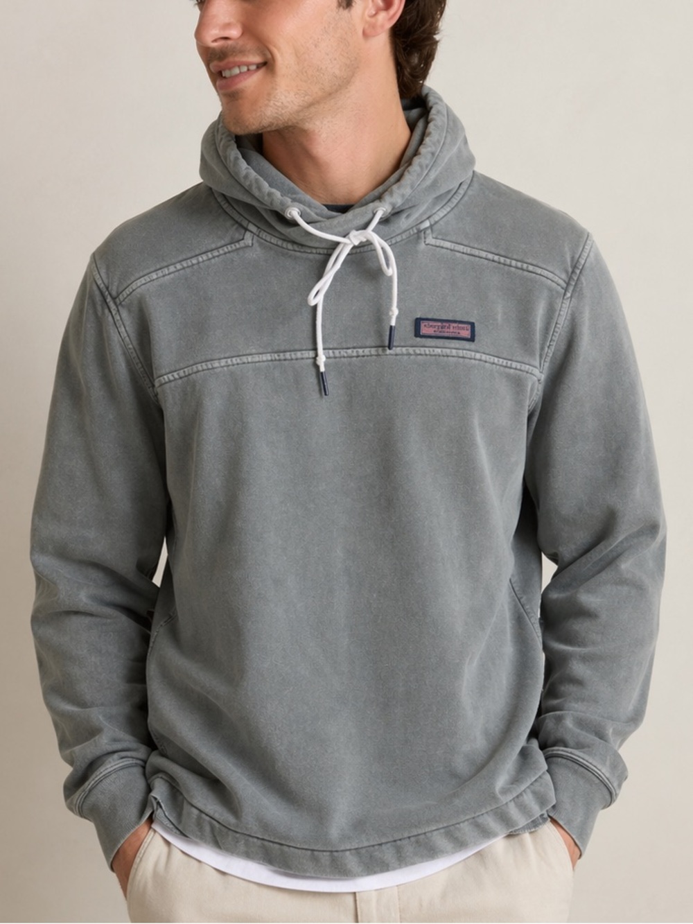 Vineyard Vines Funnel Neck Relaxed Pullover Hoodie Sweatshirt Mens Size Small